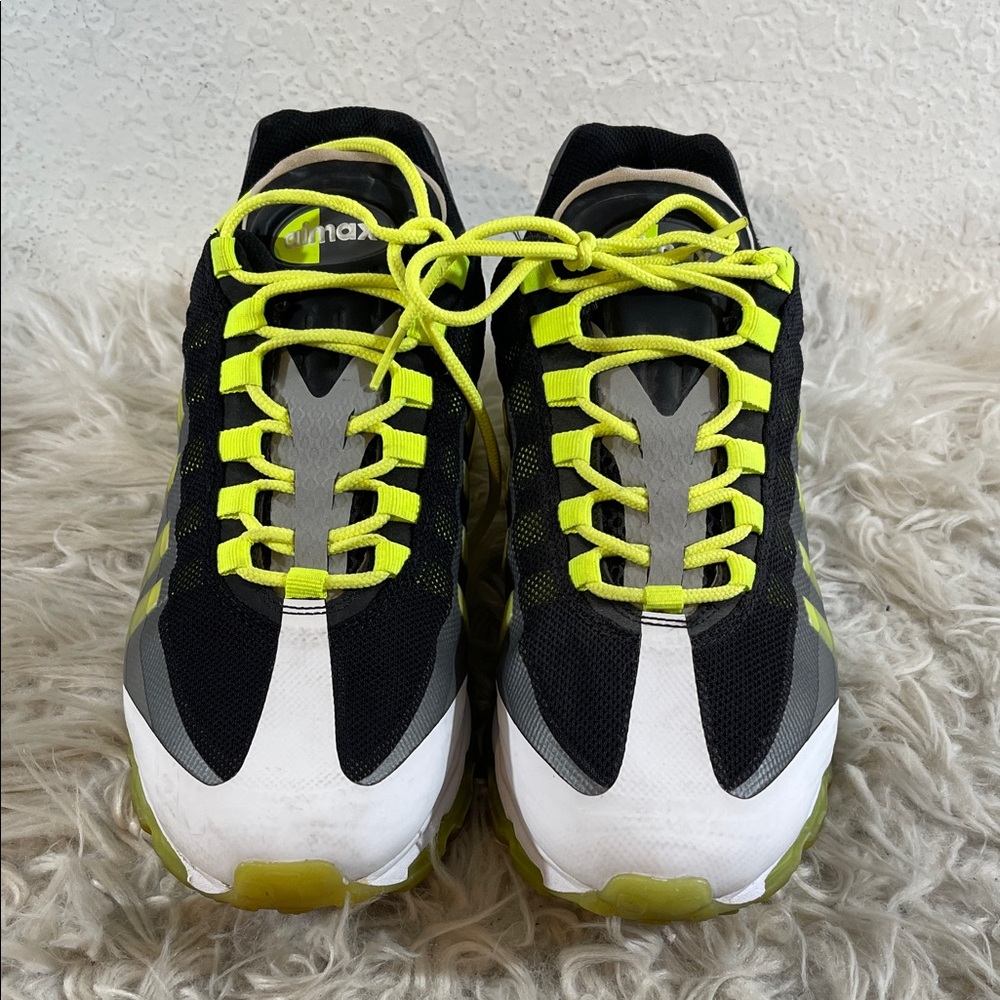Nike Air Max ‘95 Men’s Size 11.5 White/Black/Volt/Silver 511307-010 Sneakers - Picture 2 of 11